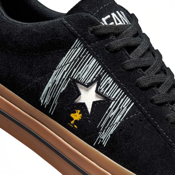 Giày Converse One Star x Peanuts 'Black' A01873C - Hình ảnh 6