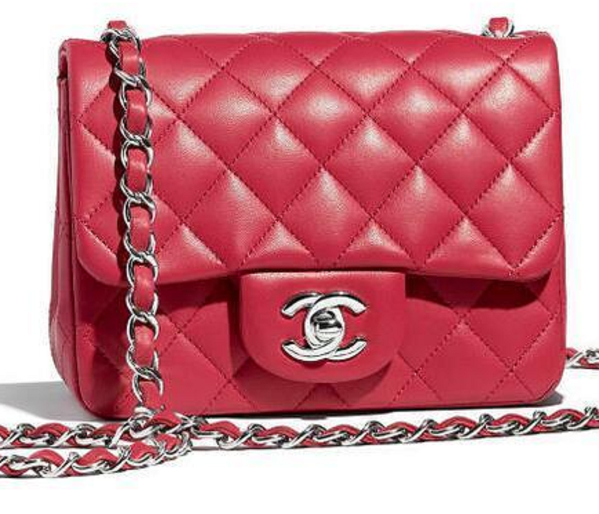 Chanel Red Quilted Patent Leather Classic Square Mini Flap Bag  Yoogis  Closet