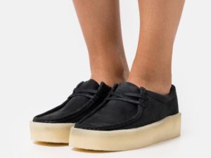 Giay Clarks Wallabee Cup 'Black Nubuck' 261-58144