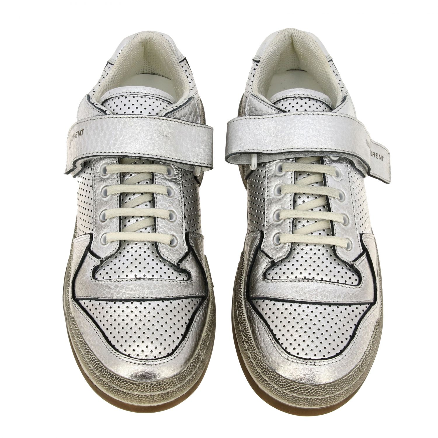 White sneakers with silver stars Saint Laurent | Ratti Boutique