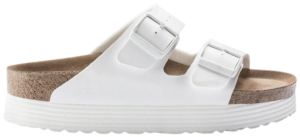 Dép Birkenstock Arizona Platform 'Vegan White' 1018581