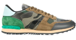Giày ValentinoCamouflage Rockrunner Sneakers in Greeen VY2S0723TCCK22