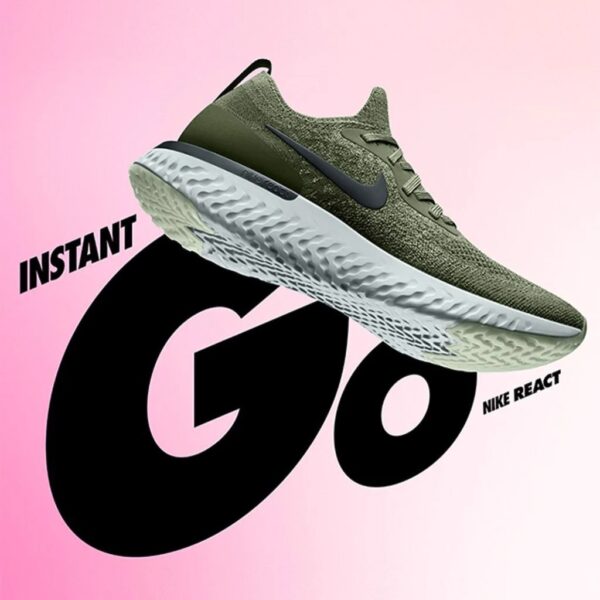 Giày Nike Epic React Flyknit Olive AQ0070-300 - Hình ảnh 2