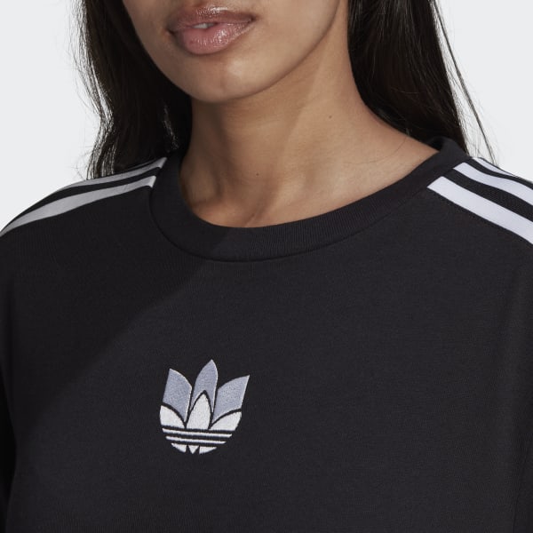 Áo Adidas Adicolor 3D Trefoil Loose Tee Black GN2930 - Ảnh 2