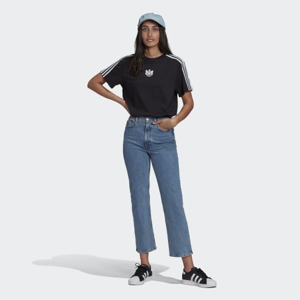 Áo Adidas Adicolor 3D Trefoil Loose Tee Black GN2930 - Ảnh 4