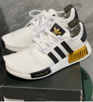 Alternative view of Giày Adidas NMD_R1 J 'White Gold Metallic' EG5665