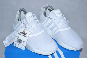 Giay Adidas NMD R1 Refined J 'White Grey' H02334