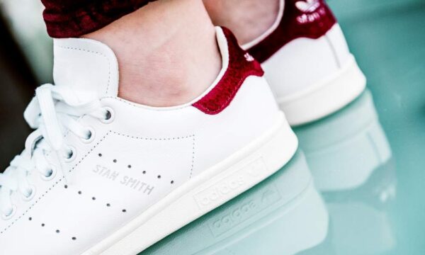 Giày Adidas Originals Stan Smith 'White Burgundy' AQ0887 - Hình ảnh 4