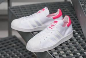 Giay Adidas Wmns Superstar 80s Primeknit 'White Solar Pink' BB5095