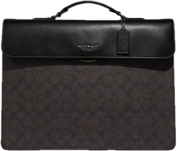 Túi Coach Graham Flap Brief In Signature Canvas 'Mahogany' C9827-QBAE4