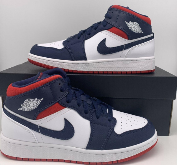 Giày Nike Air Jordan 1 Mid GS 'USA Olympic' BQ6931-104 - Hình ảnh 6