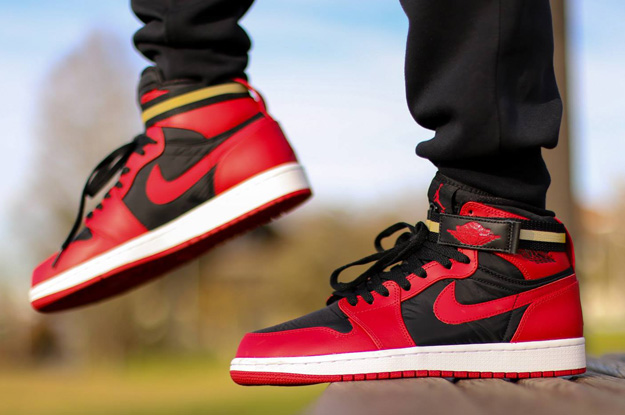 Buy Air Jordan 1 High Strap 'Bred' - 342132 061