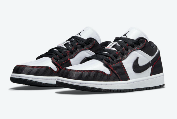 Giày Nike Wmns Air Jordan 1 Low SE Utility 'White Black Red' DD9337-106 - Hình ảnh 6