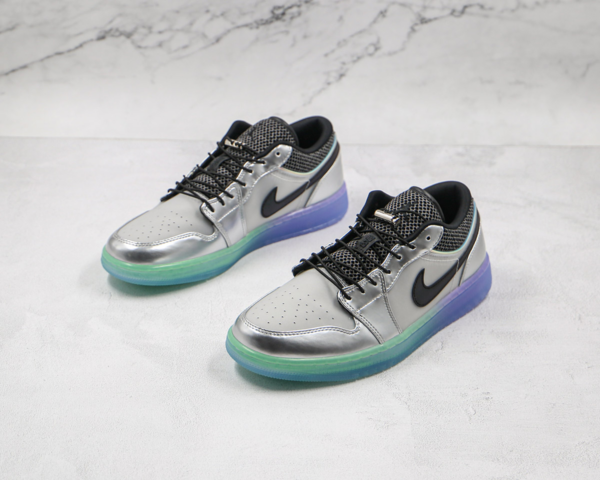 Giày Nike Wmns Air Jordan 1 Low SE 'Metallic Silver Gradient' DJ5199-109 - Hình ảnh 6