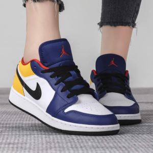 Alternative view of Giày Nike Air Jordan 1 Low 'Royal Yellow' 553558-123
