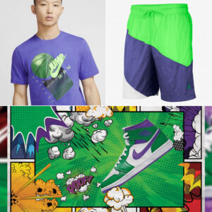 Alternative view of Giày Nike Air Jordan 1 Incredible Hulk 554724-300