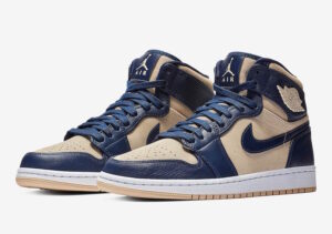 Alternative view of Giày Nike Air Jordan 1 High 'Navy Cream'  AQ9131-401