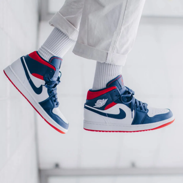 Giày Nike Air Jordan 1 Mid GS 'USA Olympic' BQ6931-104 - Hình ảnh 4