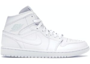 Giày Nike Air Jordan 1 Mid 'Triple White' (2020) 554724-109