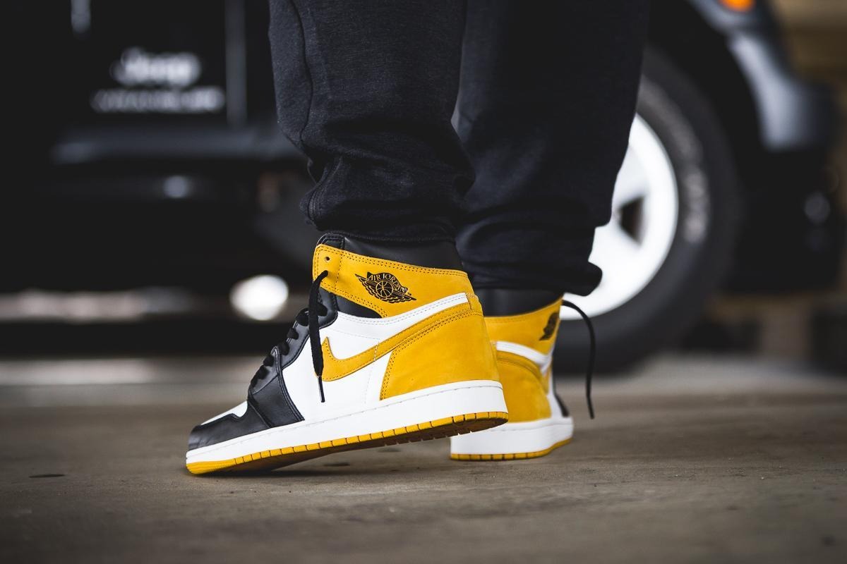 Giày Nike Air Jordan 1 Retro High 'Yellow Ochre' 555088-109 Authentic-Shoes