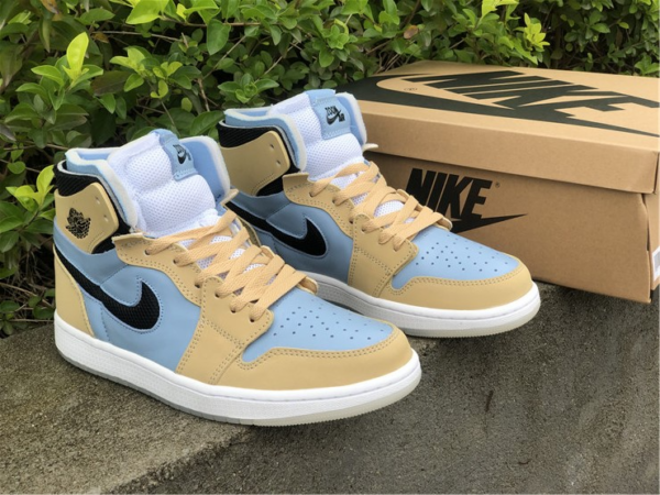 Giày Wmns Air Jordan 1 High Zoom Comfort High 'Psychic Blue Sesame' CT0979-400 - Hình ảnh 7