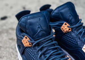 Alternative view of Giày Nike Air Jordan 4 Retro PRM 'Obsidian' 819139-402