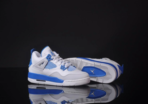 Giày Nike Air Jordan 4 Retro GS 'Military Blue' 2012 408452-105 - Hình ảnh 5