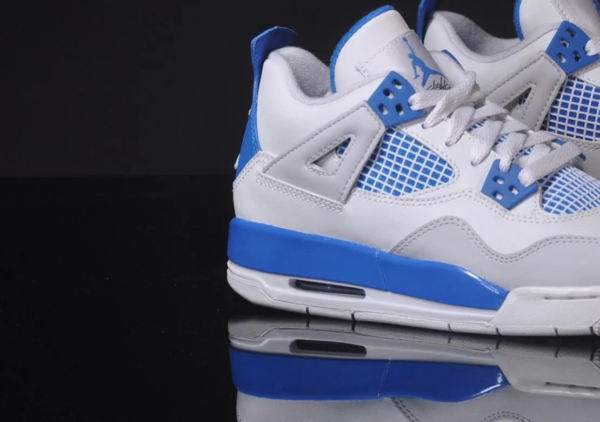 Giày Nike Air Jordan 4 Retro GS 'Military Blue' 2012 408452-105 - Hình ảnh 4