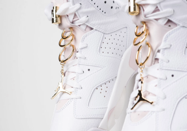 Giày Nike Wmns Air Jordan 6 Retro 'Gold Hoops' DH9696-100 - Hình ảnh 5