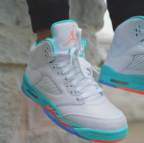 Giày Nike Air Jordan 5 Retro 'Light Aqua' 440892-100 - Hình ảnh 2