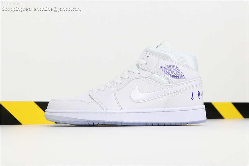 Giày Nike Air Jordan 1 Retro Mid 'White Concord' BQ6578-100 - Ảnh 9
