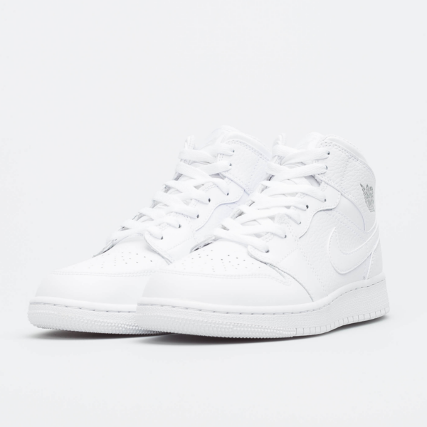 Giày Nike Air Jordan 1 Retro Mid GS 'Pure Platinum' 554725-109 - Hình ảnh 4