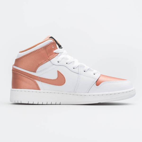 Giày Nike Air Jordan 1 Mid GS 'White Rose Gold' 555112-190 - Hình ảnh 3