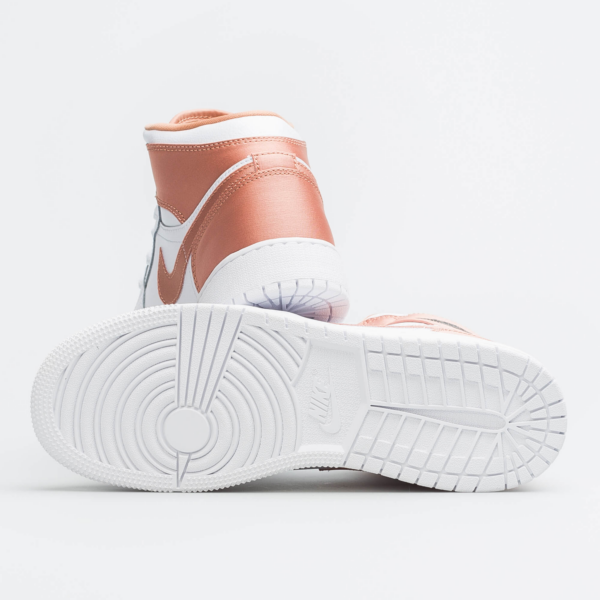 Giày Nike Air Jordan 1 Mid GS 'White Rose Gold' 555112-190 - Hình ảnh 6