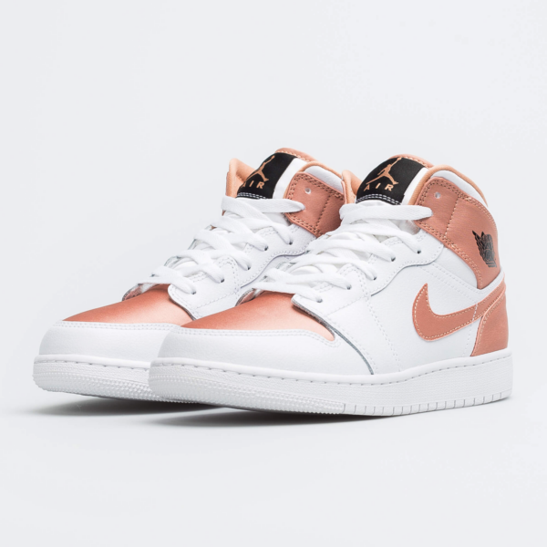 Giày Nike Air Jordan 1 Mid GS 'White Rose Gold' 555112-190 - Hình ảnh 5