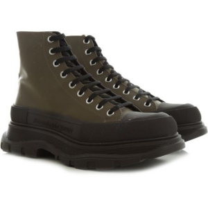Alternative view of Giày Alexander McQueen Tread Slick Boots 'Khaki Black' 627206-WHYK3-3238