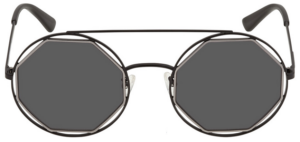 Kính Alexander McQueen Grey Geometric 'Black' MQ0176SA-001-53