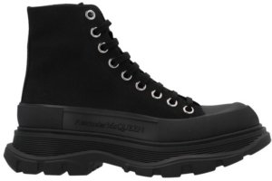 Giày Alexander McQueen Tread Slick Low Lace Up Boots Black 611706-W4MV2-1000