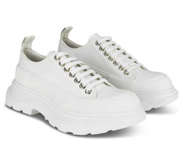 Giày Alexander McQueen Wmns Tread Slick Lace Up 'White' 611705-W4L32-9000 - Hình ảnh 5