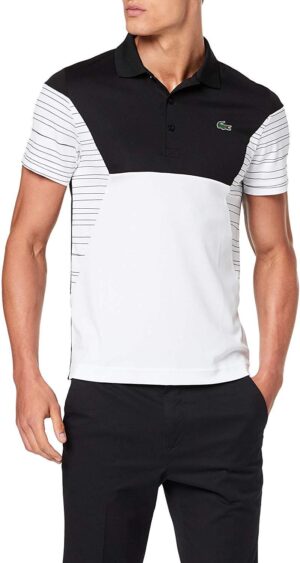 Alternative view of Áo Lacoste Polo Tennis Pique White Navy DH8488-51-0L3