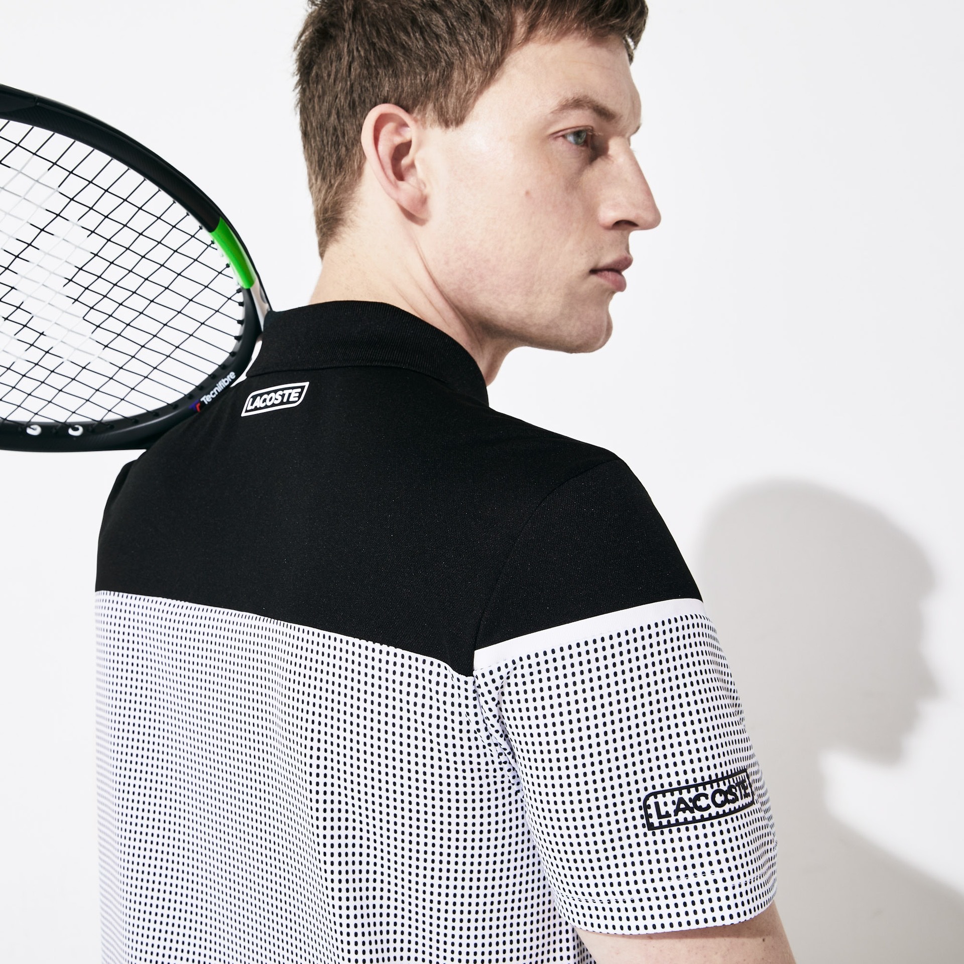 Áo Lacoste Polo SPORT Mesh Panel Tennis Black DH4754-51-BLK - Ảnh 2