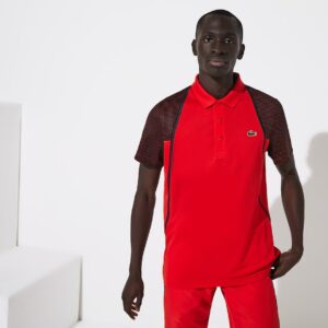 Alternative view of Áo Lacoste Polo SPORT Mesh Sleeved Tennis Red GCR DH4776-51-GCR