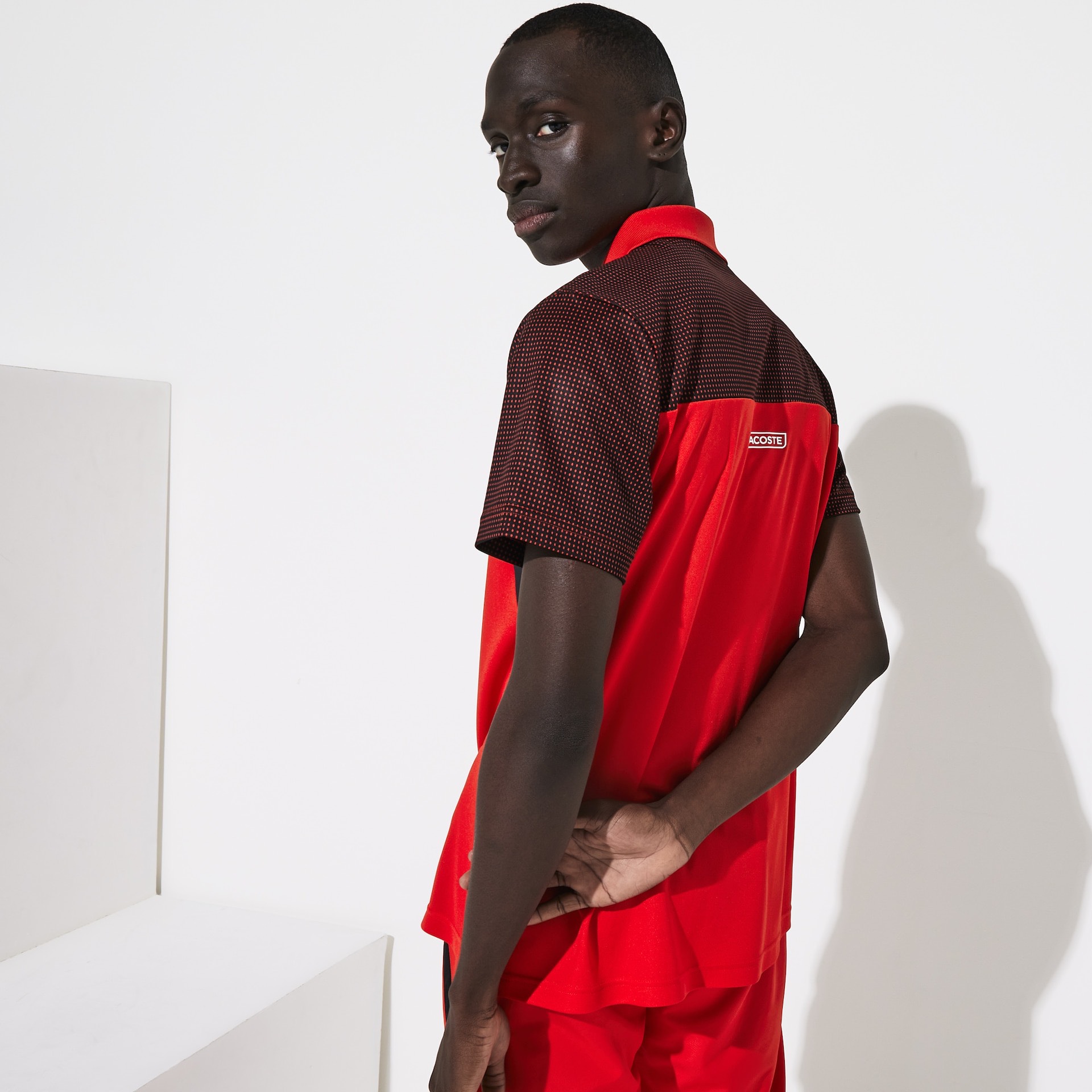Áo Lacoste Polo SPORT Mesh Sleeved Tennis Red GCR DH4776-51-GCR - Ảnh 3