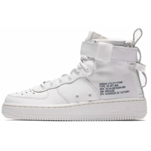 Alternative view of Giày Nike SF Air Force 1 Mid QS GS 'Triple White' AR0690-100