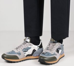 Alternative view of Giày Valentino Men's Grey Olive Rockrunner Sneakers WY2S0723TCC57H