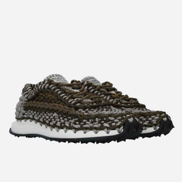 Giày Valentino Garavani Crochet Woven Fabric Sneakers WY2S0E41ZXBY08 - Hình ảnh 2