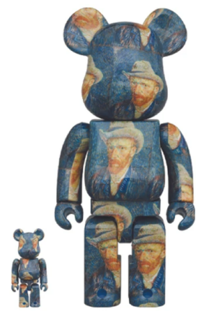 Mô Hình Bearbrick Van Gogh Museum Self With Grey Felt Hat