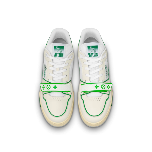Giày Louis Vuitton LV Trainers 2021 'Green ' 1A98UX - Hình ảnh 3