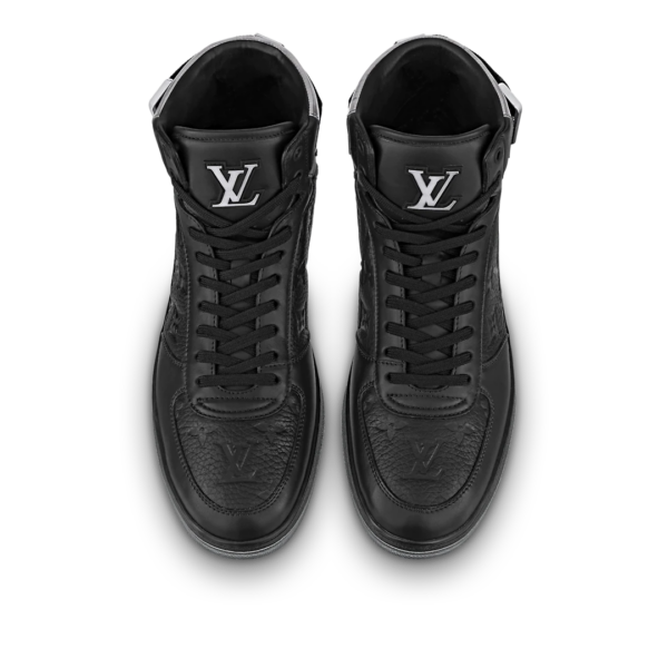 Giày Louis Vuitton MONOGRAM Rivoli Sneaker Boot 'Triple Black' 1A8V7U - Hình ảnh 3