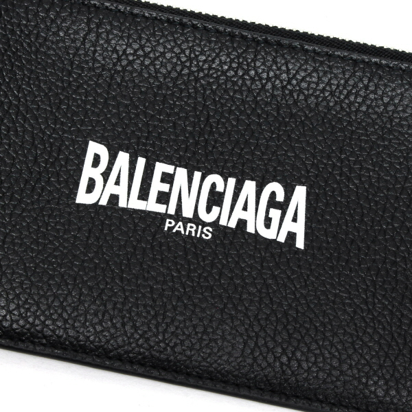 Balenciaga Logo 5 Slot Card Case Green in Leather  US